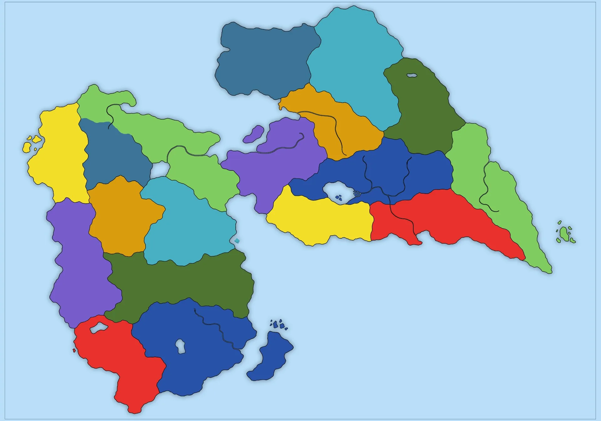 The Shapership Game map: MAD Land and NO MAD Land